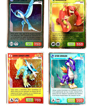 Lote 4 Cartas Invizimals Desafios Ocultos 2009 2013 Perfecto Estado